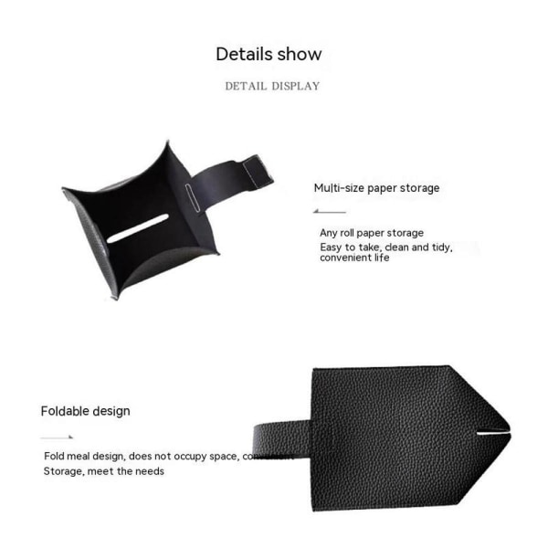 Fyrkantig dekorativ PU-läder Tissue Box Hållare Tissue Box Cover