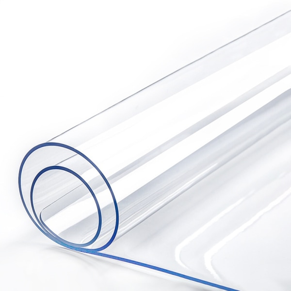 50*100cm Klar plast Matbordsskydd Bordsduk Skrivbordsdyna Cover Vattentät PVC rektangulär trämöbler
