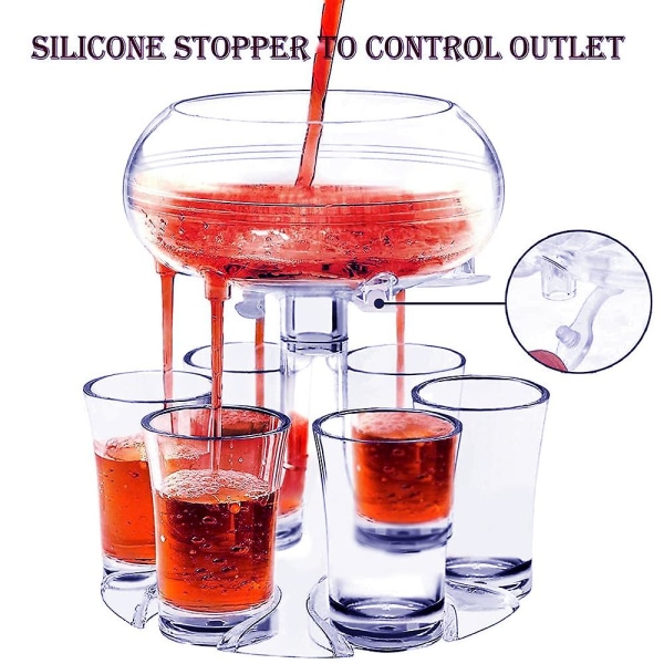 Shotglassdispenser, 6 Shotglassdispenser og Holder for Morsom Drikking i College, Camping, Bursdagsfester Hjemme, himmelblå sky blue