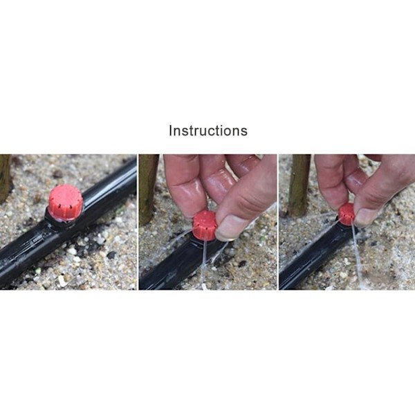100 stk. Dryp-vanding Drypper, Have-Emitter Sprinkler Dyser, 360° Justerbar Automatisk Dryp Vanding til Planter