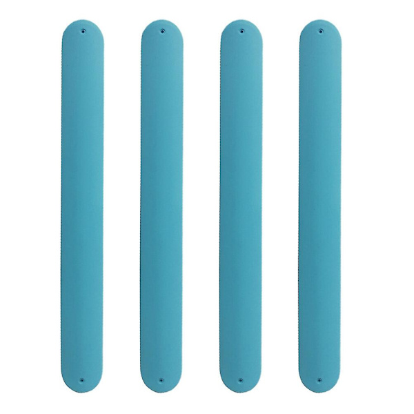 4 st Silikon Slap Armband Färgade Slap Armband DIY Slap Armband Party Favors Blå 21.5X2.4X0.2C Blue 21.5X2.4X0.2CM