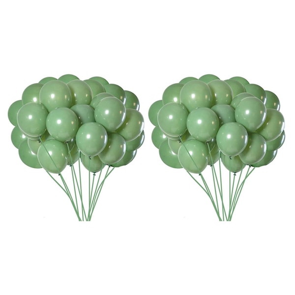 200 st gröna ballonger olivgröna ballonger Eucalyptus party latex ballong 12 tum kompatibel med kvinnor män Bir