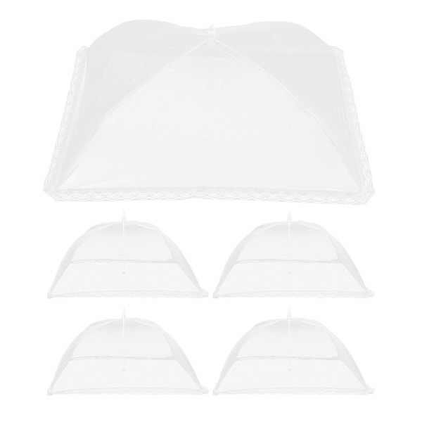 6 stk. Mesh Mad Dækker Udendørs Camping Mad Net Mad Telte Net Madtelt Madplade Dækker Picnic F 5pcs difference size 102X30cm