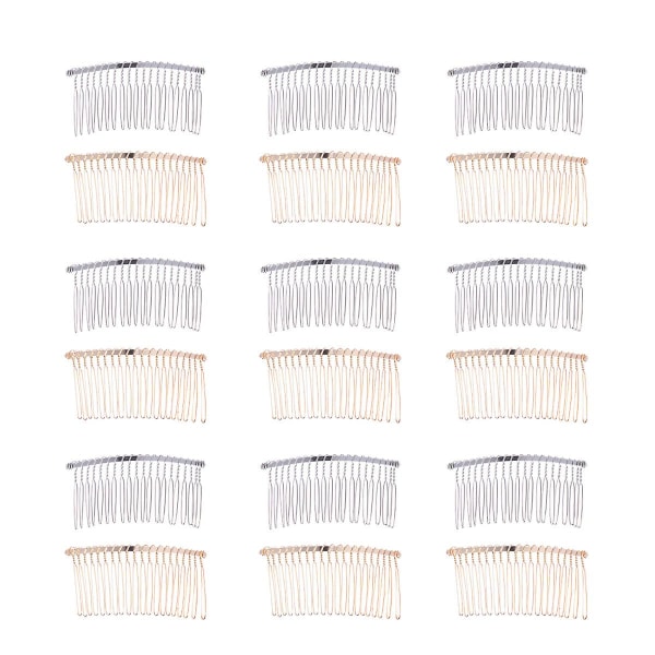 20 stk Elegante Hårkam Jerninnstikkskam Minimalistisk Hodeplagg Tenner Hårkam For Kvinner Bryllup 7.8X3.6cm