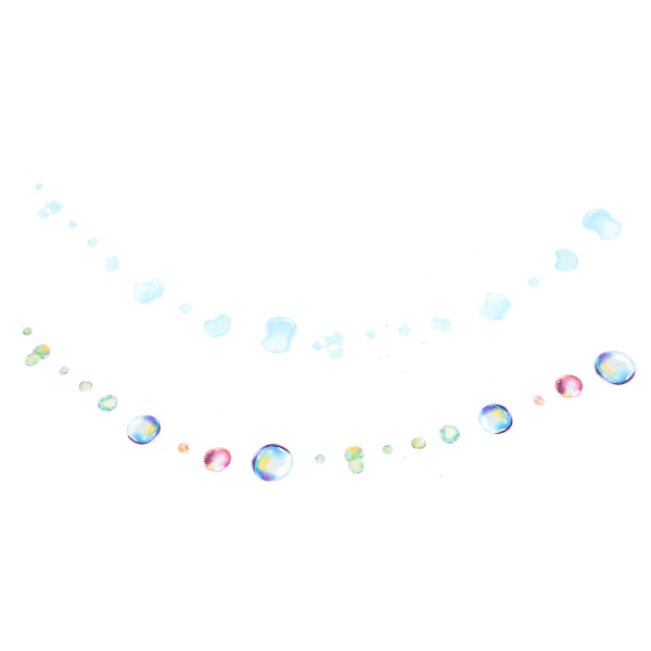 2 st Bubbelgirlang Hängande Banner Kreativ Hängande Bubbelbanner Fotorekvisita Blandade Färger 150x7cm Assorted Color 150x7cm