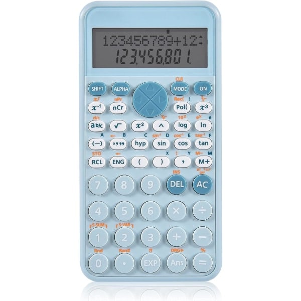 Standard 2-line scientific calculator, portable and cute school