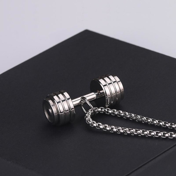 Hantel Personlighetshalsband Europa och Amerika Pläterat Halsband Rostfritt Stål Smycken Smycken
