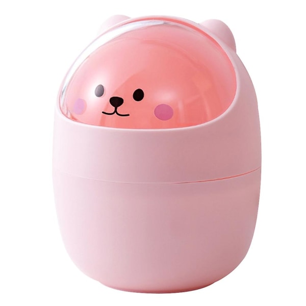 Sopsäcklock Plast Sopsäck Liten Sopsäck Söt Sopsäck Skrivbords Sopbehållare Rosa 15.5X11X11CM Pink 15.5X11X11CM