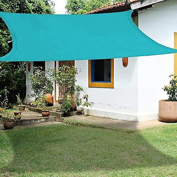 Vattentät Solsegel UV-Blocker Solskydd Patio Likbent Triangel Stickad Block Tyg Pergola Carport Markis 2x2 Blå 2x2 Blue