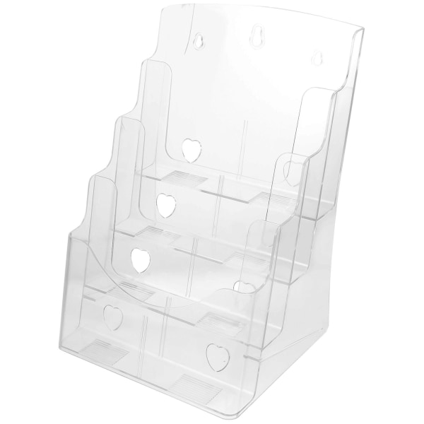 A4 fyrlagers transparent akryl filtidningshållare Desktop Organizer för hemmakontor
