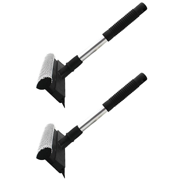 2 stk Dobbeltsidet Glasvisker Glasrensningsskraber Vindue Rengøringsværktøjer Sort 29X20CM Black 29X20CM