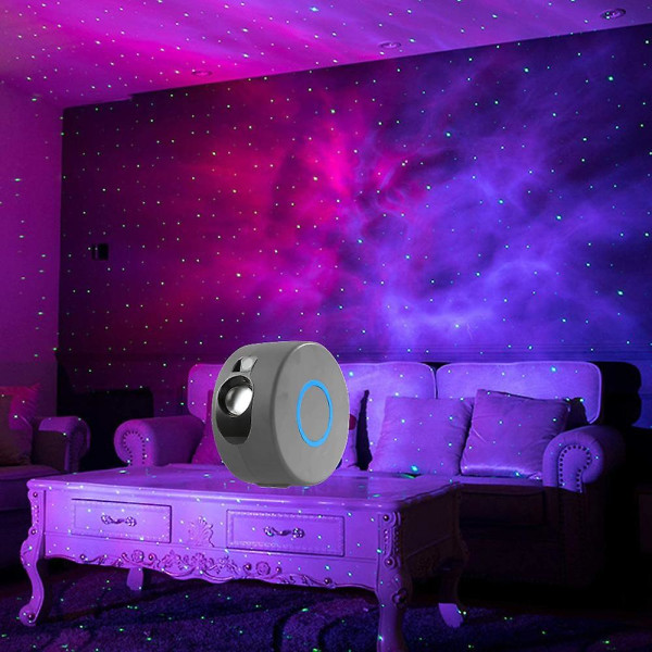Ny Stjernehimmel Projeksjonslampe Fargerik 3D Visjon Led Laser Nebula Lampe Led Projeksjonslampe For Barn, Rom, Ferier, Bursdagsselskaper Grå Grey US Plug