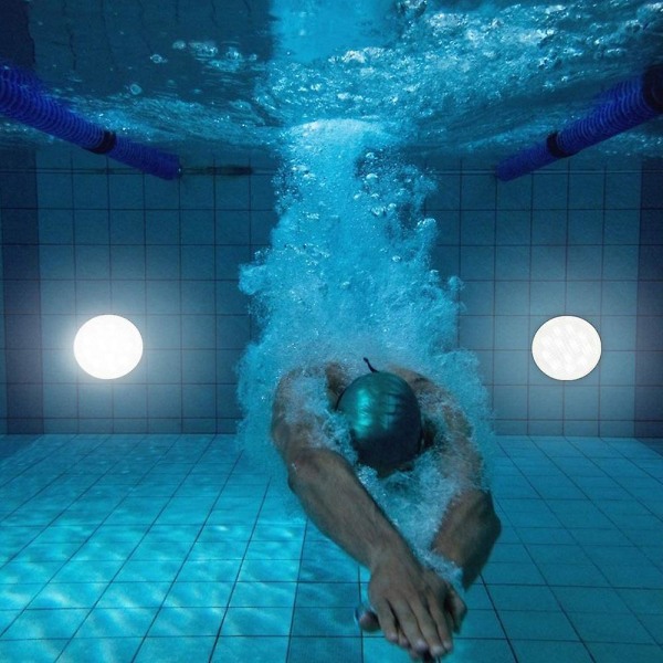 LED-poolbelysning Par56 Undervattenlampor, Simbassängslampor, IP68 Vattentäta Poollampor, 18W 12V AC/DC Undervattenbelysning Varmvit Warm White