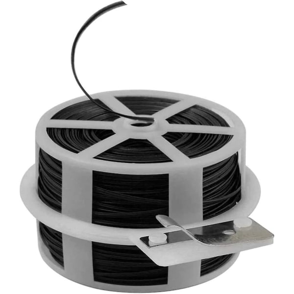 100m Hagebånd for planter, Plastplanteorganisator Kler Graft Tie Wire for hagearbeid, Multifunksjonelle metallkabelbindere (svart)