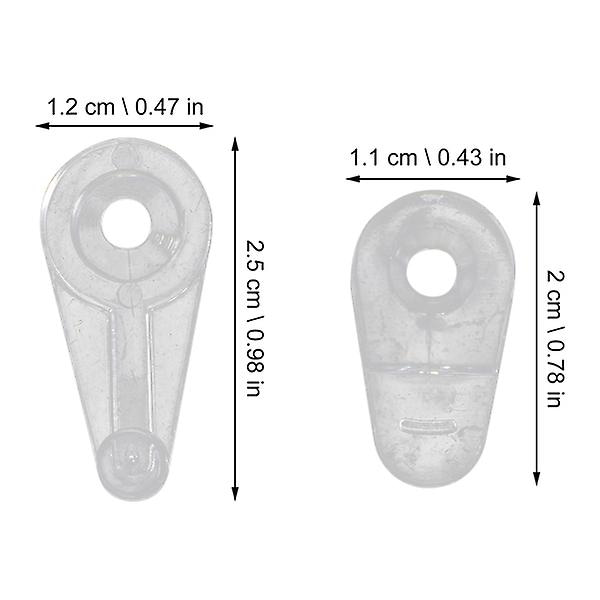 60 Set Spegelskåp Glashållare Klipp Glas Spegelklämmor Glasdörrhållare Klipp Glasklämmor Skåpdörrar 0,5X1,2X2,5CM 0.5X1.2X2.5CM