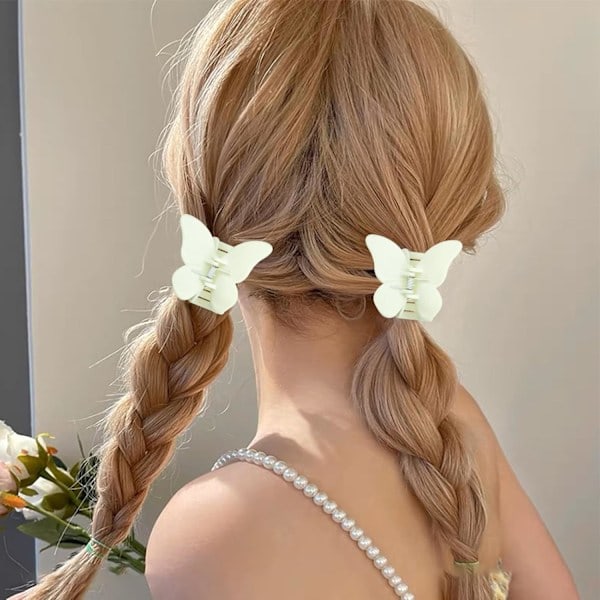St Butterfly Hårklämmor Halkfria Fjäril Hårklämma Starkt Grepp Hårklämma för Medium Tjockt Hår 6 Färger Franska Håraccessoarer_ryy