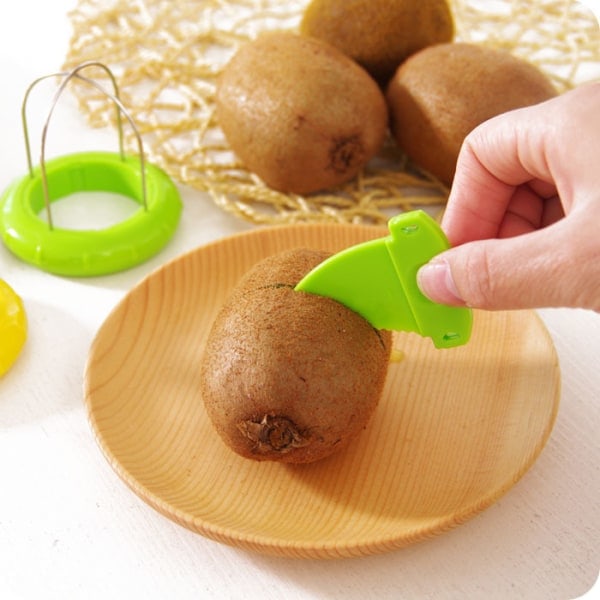 RYI)2 Kökskalare för Frukt och Kiwi Gul Grön