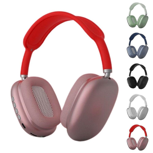 P9 Trådlösa Bluetooth hörlurar Brusreducerande Musik Sport Headset För Air MasRed Red