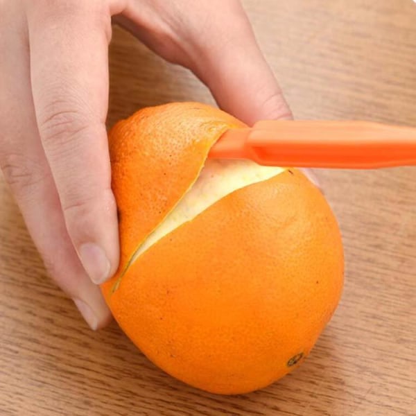 Appelsinskrellerverktøy Plast appelsinskreller Sitrusfjerner Lettåpnet skrellkutter Grønnsaksskjærer Fruktverktøy