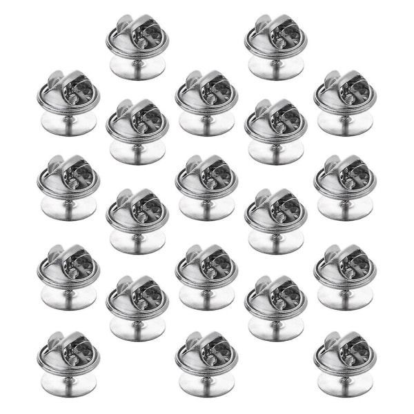 150 Set Fjärilsklämmor för slipsnålar, Nålryggar, Ersättningslås, Hållare, Silver, 1x1 cm