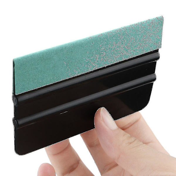 Kolfiber Vinyl Squeegee Bilunderhåll Repfri Mocka Filt Wrap Scraper Dekal Film Svart 6st