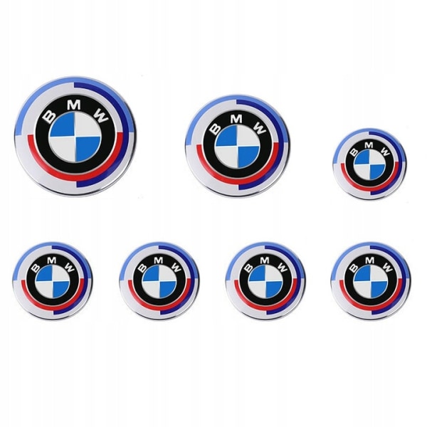 Automotive Logo Badge Set 7 delar 50-årsjubileum Exklusiv Limited Edition Co-Branding