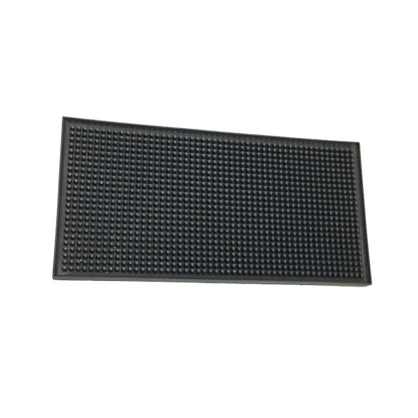 1 st Robust Silikon Bar Halkskyddsmatta Bänkskiva Avloppsplatta Djupa Spår Koppar Mattor Bricka (svart)Svart15*30CM Black 15*30CM