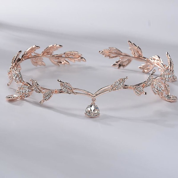 Romersk Stil Tiara Krone - Rosenguld Rose gold