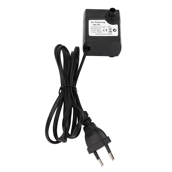 /Ryi/ Pieni upotettava pumppu, hiljainen ja kestävä, suihkulähdepumppu kaloille, upotettava pumppu 5W (EU-pistoke 220V)