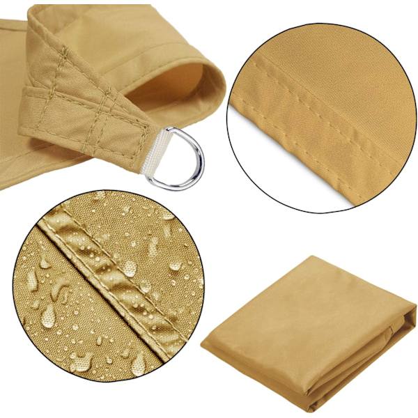 2*3m ljusgrå oxford canvas solskydd utomhus solskydd anti-UV solskydd carport tillgänglig