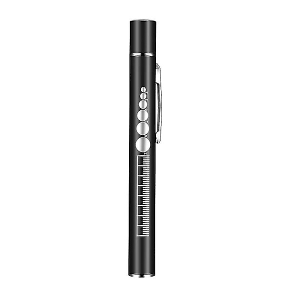 Pen Light Bærbar Dobbelt Lys Kilde LED Pen Lommelygte Genopladelig Penlight Med Lommeclips Sundhedspleje Laboratorium Og Life Sciences Pen Lampe (1 stk, Sort)