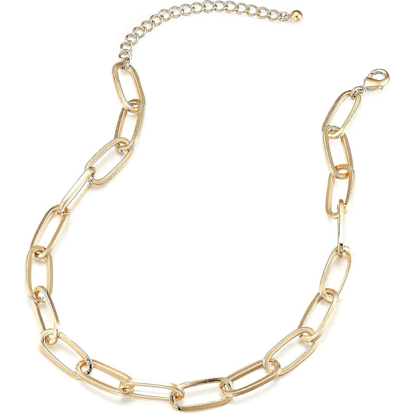 Halsband med guldfärgad pappersklämma