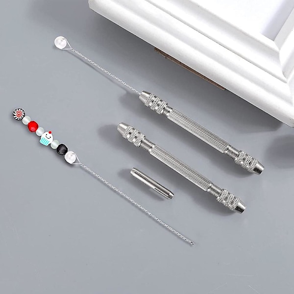 Verktøy for å tvinne kobbertråd - Dobbel Pin Vise, Hånddrill Mini Pin Vise Vikle Kobbertråd Håndlagde Verktøy For Hårnål Nøkkelring Smykkefremstilling (4 stk)
