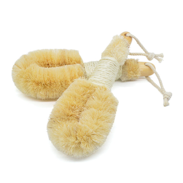 Bad & Bruse Tør Hud og Krops Sisal Børst | Naturlige Fibre til at Forbedre Blodgennemstrømningen, Exfoliere Huden og Reducere Cellulite (2 stk)