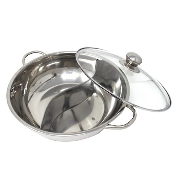 Sås Panna Lock Nonstick Köksredskap Shabu Pot Kokare Rostfritt Stål Kastrull Elektrisk Pot MatlagningSilver Silver