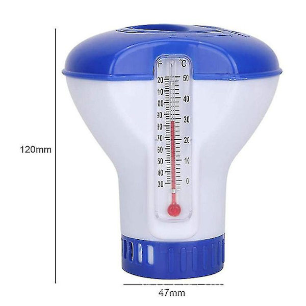 Flydende Klor Dispenser og Termometer til Swimmingpool, Automatisk Dispenser, Flydende Vandpille, Flydende Kop, Desinfektionsdispenser Wi