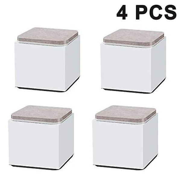 4 Stycken Höjande Fötter för Bord, Halkfria Benskydd, Vit White