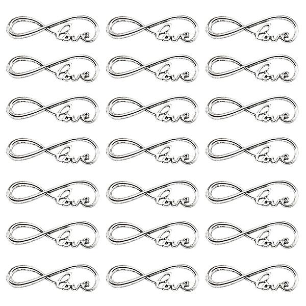 50 st Locket Smycken Görning Berlocker Charm Hänge DIY Hänge Berlocker Legering Hänge CharmSilver Silver