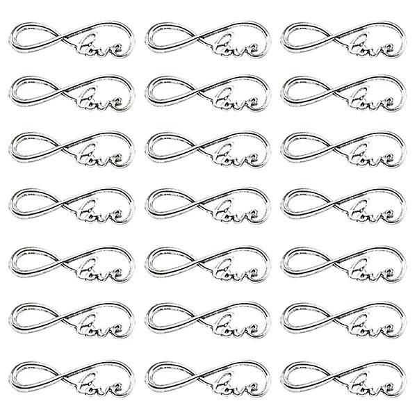 50 stk. Vedhæng til Smykkefremstilling, Charms, DIY-Vedhæng, Legering, Sølv Silver