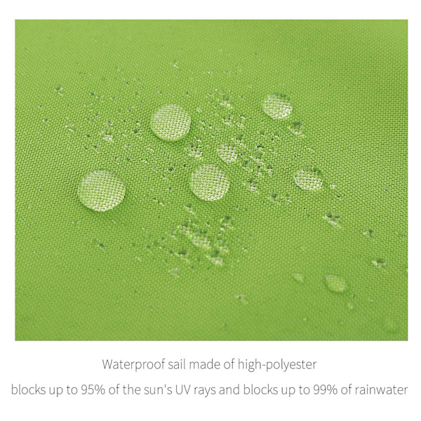Vattentät Solsegel UV-Blocker Solskydd Patio Likbent Triangel Stickad Block Tyg Pergola Carport Markis 2x2Grön 2x2 Green