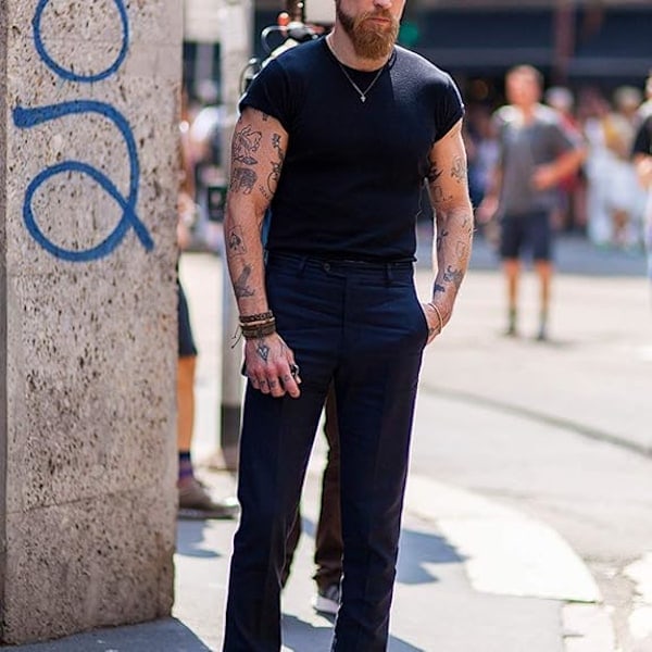 Lærarmbånd, 6 Deler Justerbart Mote Punkstil Flettede Herre Dame Tauarmbånd Vintage Mansjettarmbånd Sett_RY