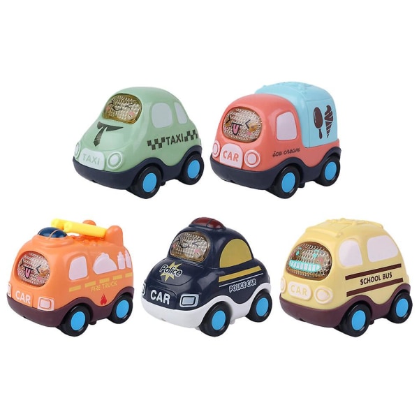 5 kpl Mini Leikkiautot Inertia-Autot Lapsille Pienet Autot Lasten Piirretty Auto Leikki Lasten Pieni Auto Assorted Color 8X7CM