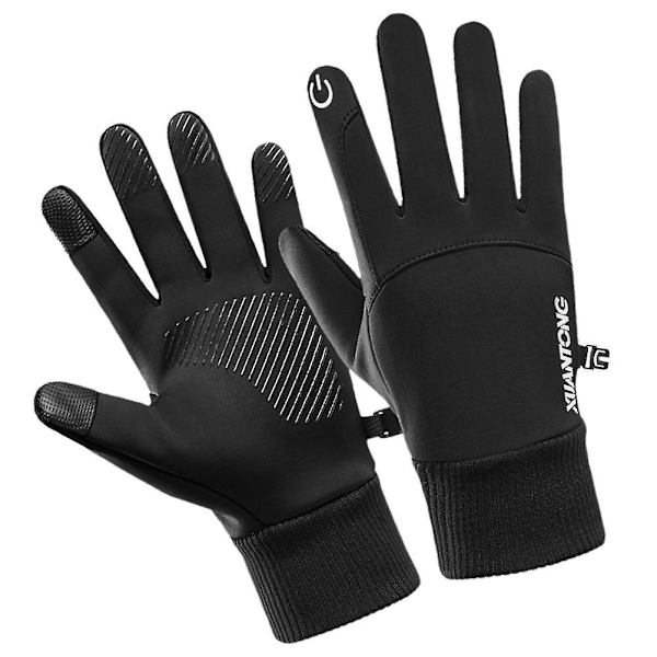 1 Par Varma Vinterhandskar Slitstarka Bekväma Ridhandskar (svart, M)SvartM Black M