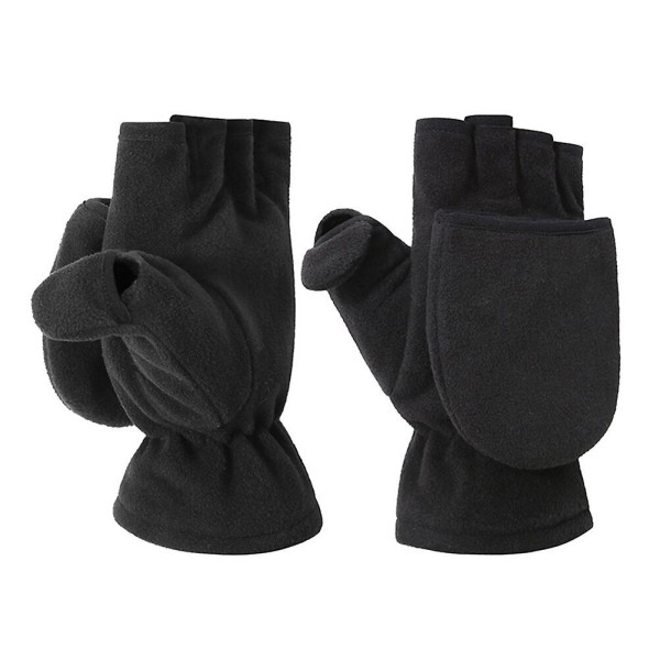 Håndvarmere Arbejde Træning Dække Handsker Dække Handsker Fleece Handsker Halvfinger Handsker Sort 21X11cm Black 21X11cm