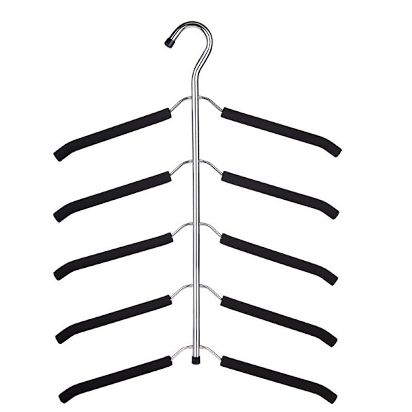 Beige Tøj Hængere, 5 i 1 Multifunktionel Magisk Metal Hængere Anti-Slip Hængere med Multi-Purpose EVA Multi-Lag Sponge til Jeans