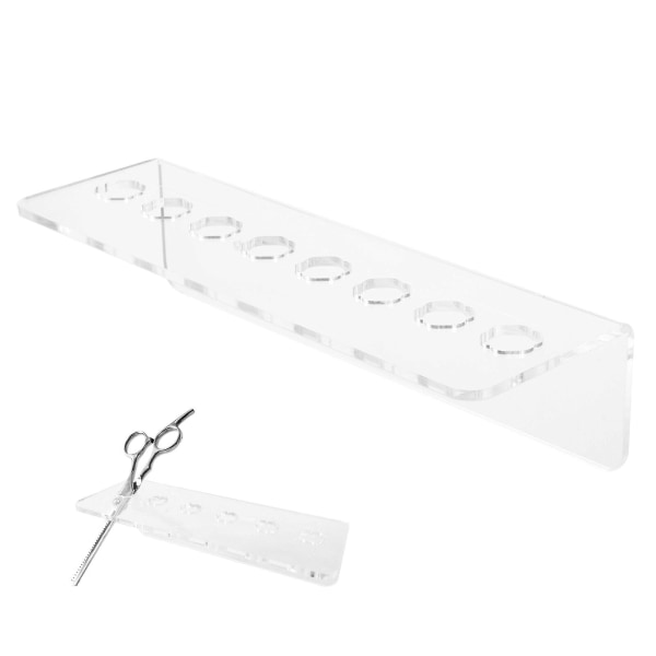 Salong Akryl Saks Holder Stativ Multi-spor Saks Holder Frisør Saks Holder Stativ Transparent Transparent 25x7.7cm