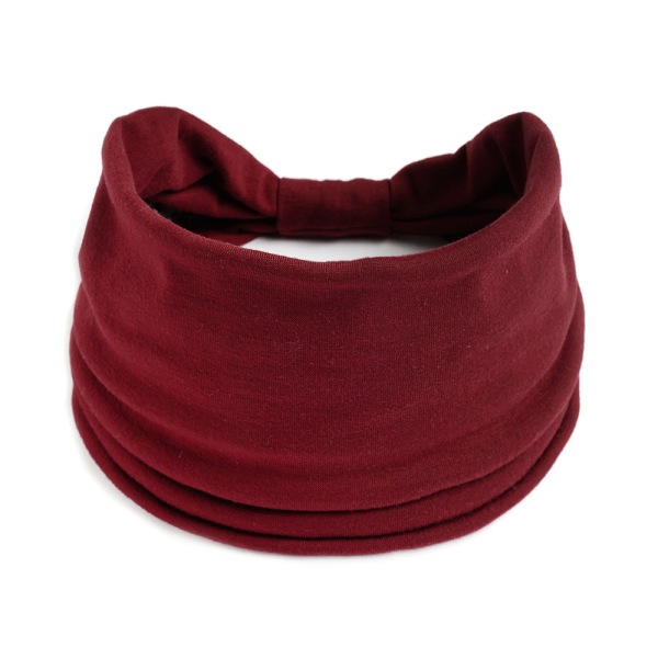 Hårband för Kvinnor Kort Hår Halksäkra Elastiska Svetthårband Mjuka Tyg Hårband Träning Yoga Löpning Sport Tunna H Wine Red #5