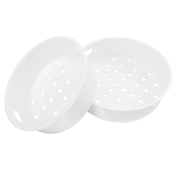 2 st Dim Sum Ångkokare Gryta Ångställ Vegetabilisk Ångkokare Korg Ångande Avloppskorg Vit 22x20cm White 22x20cm