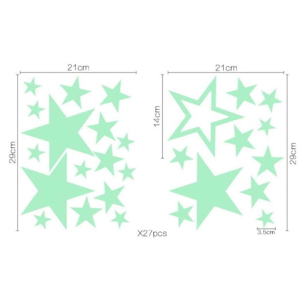 Luminous Stickers Väggdekaler, 435 st Luminous Stjärnor Prickar Och Måne Väggdekaler Väggdekaler DIY För Sovrum Pojkar Flickor Barnkammare