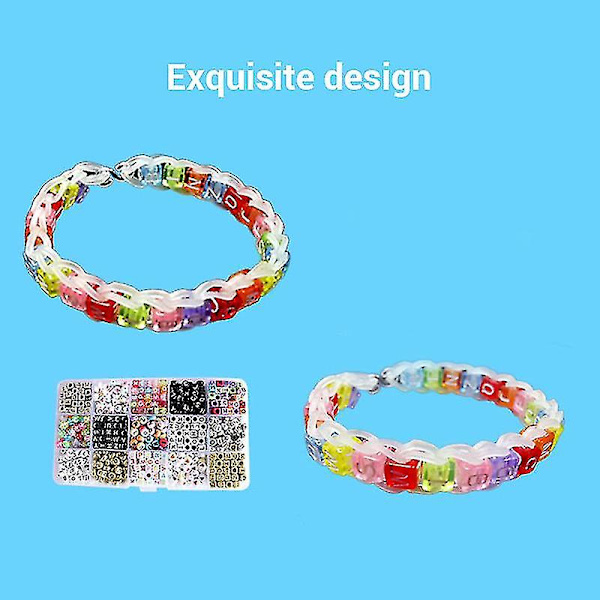 1000 st/set Blandade Bokstavsakrylpärlor 15 Olika Typer För DIY Armband